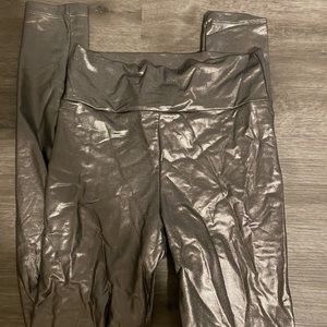 metallic leggings